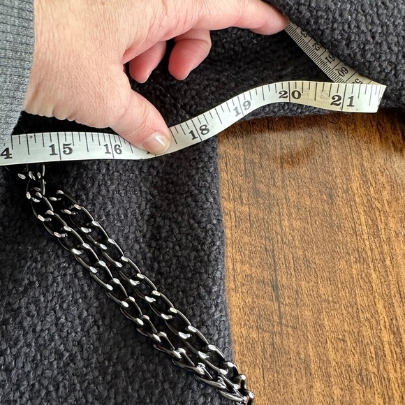 Insight New York | Black Wool Blend Lady Jacket with Chain Detail - Picture 7 of 8